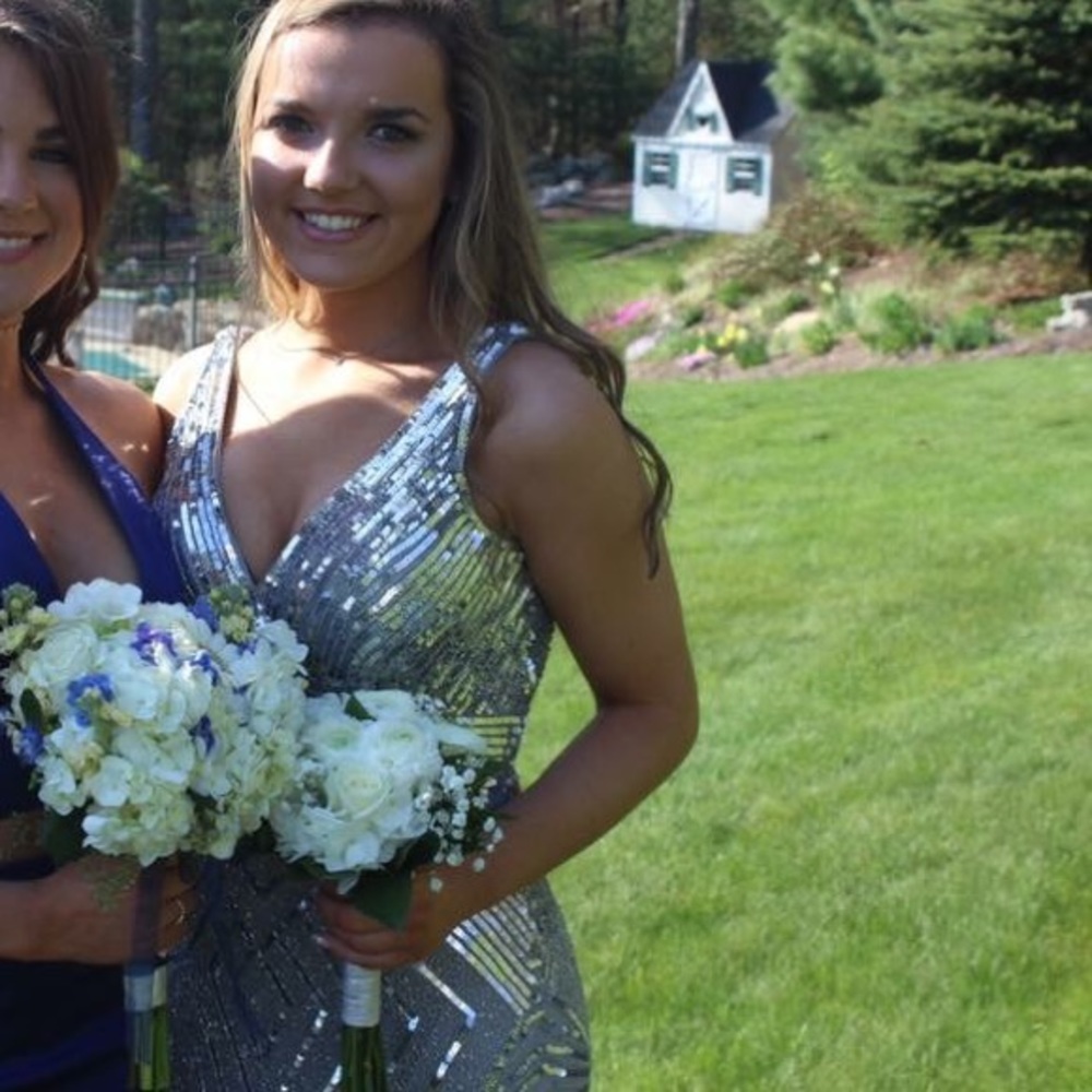 Primavera silver sequin prom dress - Picture 5 of 5